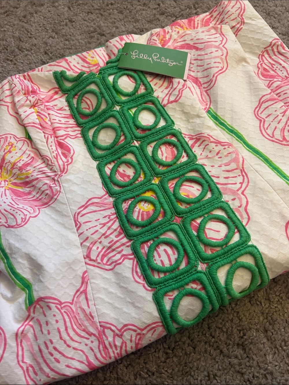 NWT $228 Lilly Pulitzer Angela Resort White Clover Cup Strapless Dress, Size 6 - Picture 9 of 11